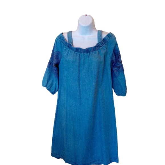 Chico Dresses & Skirts - Vintage Blue Denim Dress Size 8